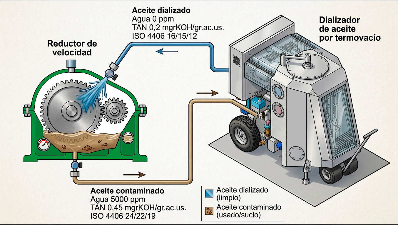 FIGURA 1Diálisis por termovacío a aceites en servicio
